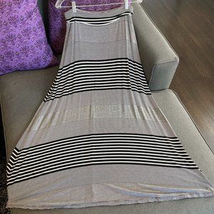 Striped Knit Maxi Skirt